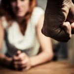 Woman in fear of domestic abuse